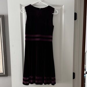 Calvin Klein Velvet Deep Purple Sleeveless Dress 2P